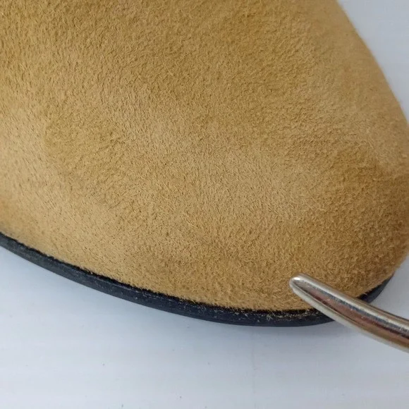 Givenchy Suede Chelsea Ankle Boots Tan Block Heel Resoled No Size Tag Measure 38 - Picture 10 of 15